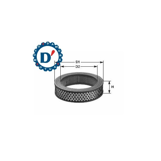 FILTRO ARIA MOTORE CILINDRO D245 D175 H48 VOLKSWAGEN GOLF I 1.1 POLO I 1.0 SEAT IBIZA I 1.2