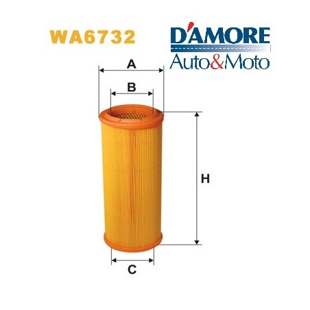 FILTRO ARIA MOTORE D107 D70 H269 FIAT DOBLÒ 1.9 JTD