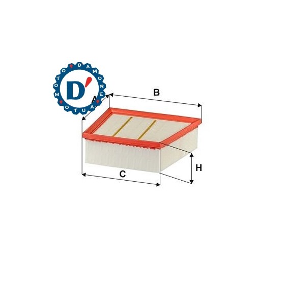 FILTRO ARIA MOTORE L216 L174,5 L162,5 H69 FORD ECOSPORT FIESTA VII 1.0 1.5 TDCI