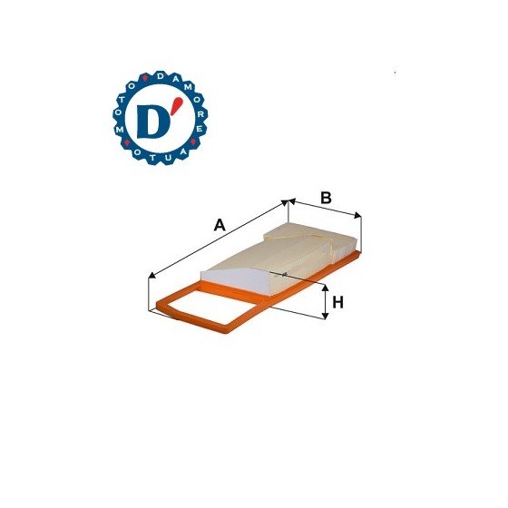 FILTRO ARIA MOTORE L345 L133 H52 FIAT 500 (312, 351) PANDA (312, 319) 1.3 MJ euro 6