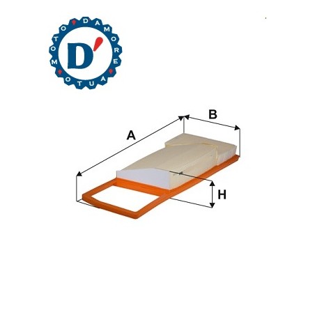 FILTRO ARIA MOTORE L345 L133 H52 FIAT 500 (312, 351) PANDA (312, 319) 1.3 MJ euro 6