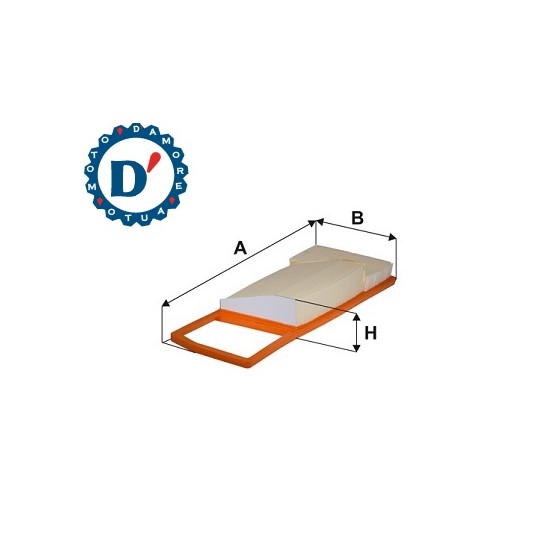 FILTRO ARIA MOTORE L345 L133 H52 FIAT 500 (312, 351) PANDA (312, 319) 1.3 MJ euro 6
