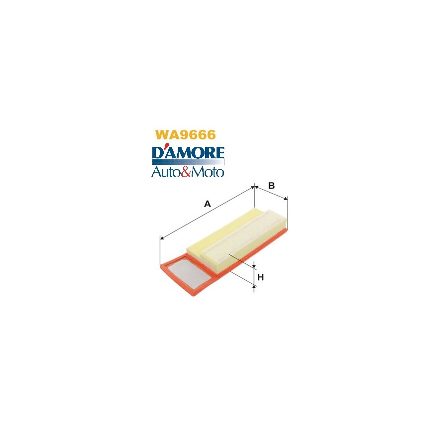 FILTRO ARIA MOTORE L356 L132 H50 FIAT DOBLO (263) FIORINO (225) QUBO 1.3 MJ