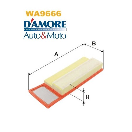 FILTRO ARIA MOTORE L356 L132 H50 FIAT DOBLO (263) FIORINO (225) QUBO 1.3 MJ