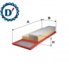 FILTRO ARIA MOTORE L356 L132 H50 FIAT DOBLO (263) FIORINO (225) QUBO 1.3 MJ