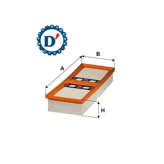 FILTRO ARIA MOTORE L362 L135 H57 ALFA ROMEO GIULIA (952) STELVIO (949) 2.0 2.2 D