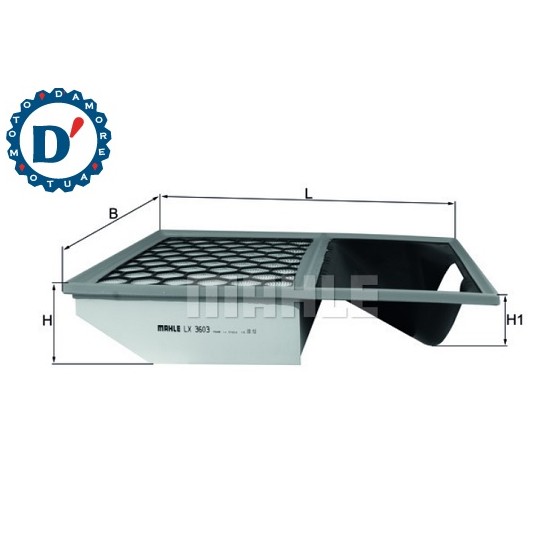 FILTRO ARIA MOTORE L400 L318 H75 PER IVECO DAILY V VI 2.3 MJ 3.0 MJ