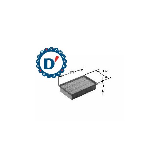 FILTRO ARIA MOTORE PANNELLO L246 L184 H57 OPEL KADETT E 1.7 D