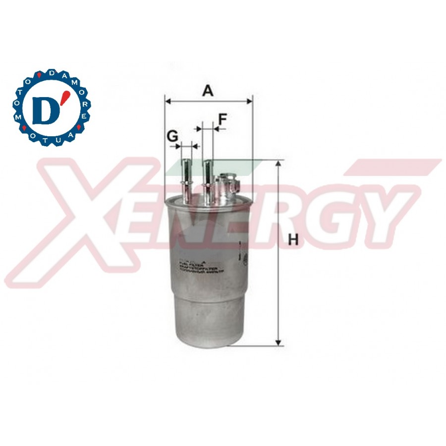 FILTRO GASOLIO ALFA ROMEO 159 1.9 JTD FIAT DOBLO PUNTO (199) 1.3 MJ CON SENSORE ACQUA M12X1,5