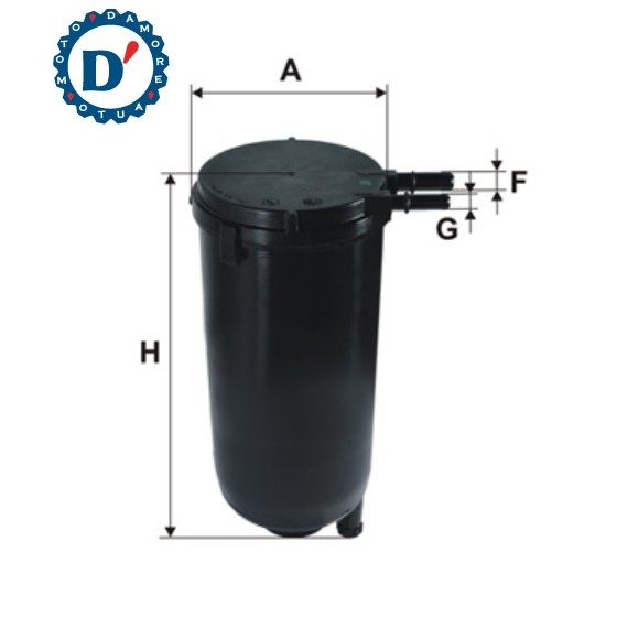 FILTRO GASOLIO D100 H234 PER IVECO DAILY III 2 TUBI D9,5 D7,9