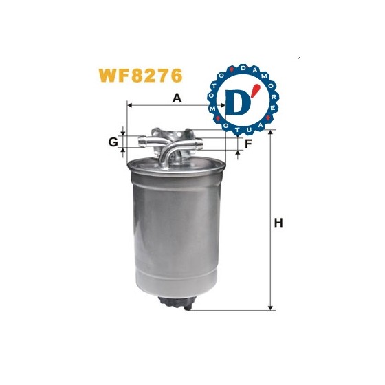 FILTRO GASOLIO E88 I10 H181 AUDI A2 (8Z) 1.4 TDI 2 TUBI