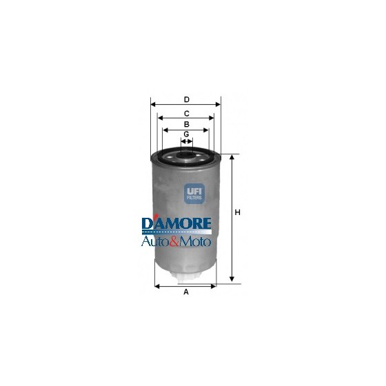 FILTRO GASOLIO M16X1,5 D84 H160 PER ALFA ROMEO AUDI CITROEN FIAT FORD IVECO OPEL impianto bosch