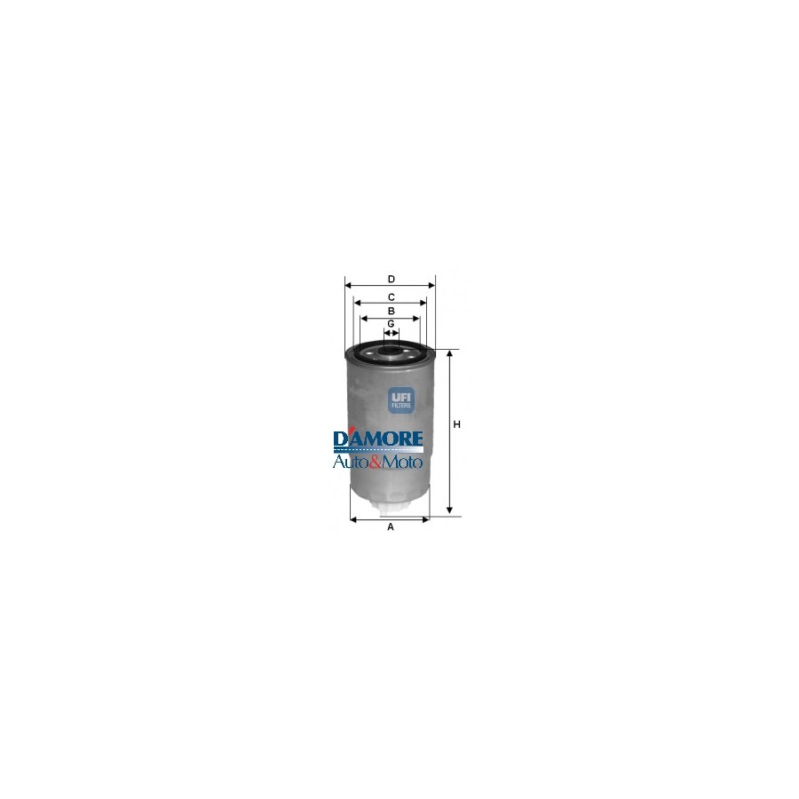 FILTRO GASOLIO M16X1,5 D84 H160 PER ALFA ROMEO AUDI CITROEN FIAT FORD IVECO OPEL impianto bosch