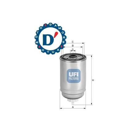 FILTRO GASOLIO M16X1,5 D84 H180 RENAULT MASCOTT 3.0 DCI