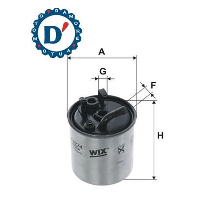 FILTRO GASOLIO MERCEDES CLASSE A (W168) 160 CDI 170 CDI SPRINTER (903) 1 TUBO D10 2 VALVOLE SUPERIORI C/RACCORDO SENSORE ACQUA
