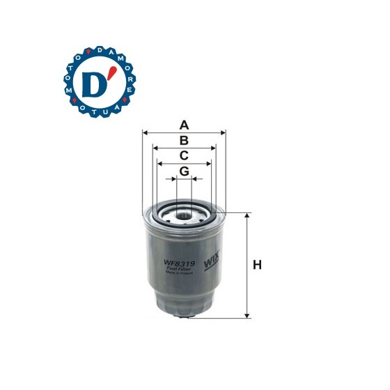 FILTRO GASOLIO UNF3/416SP D95 H153 NISSAN NAVARA 2.5 DCI