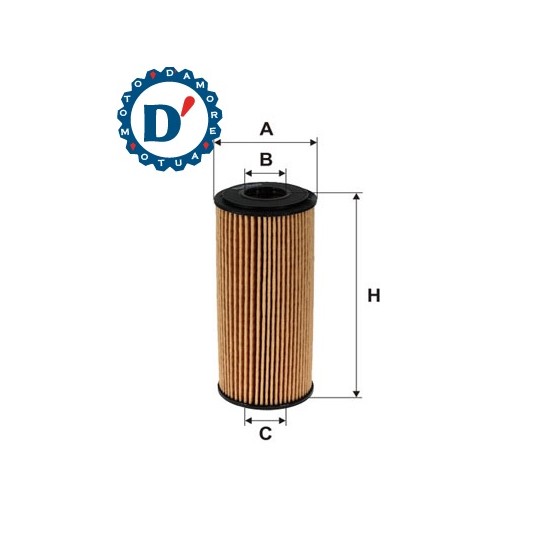FILTRO OLIO MOTORE E52 I21 H116 MERCEDES CLASSE A (W168) CLASSE B (W245)