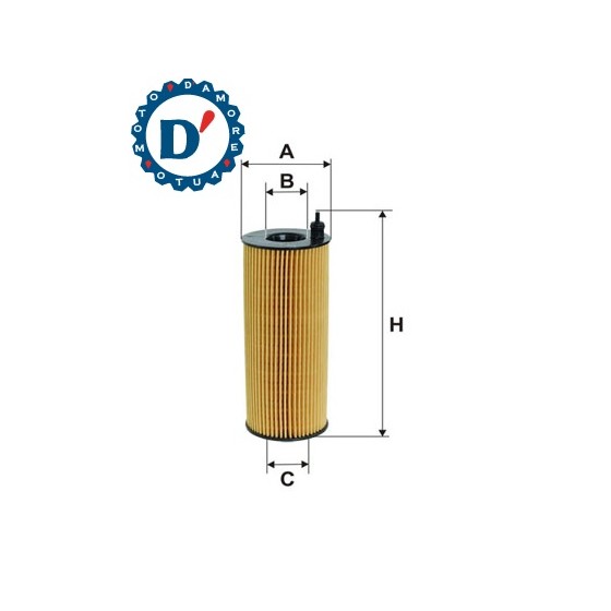 FILTRO OLIO MOTORE E63,5 I26 H172 BMW 1 (E87) 3 (E90) X1 (E84) X3 (E83) 1.8 D 2.0 D