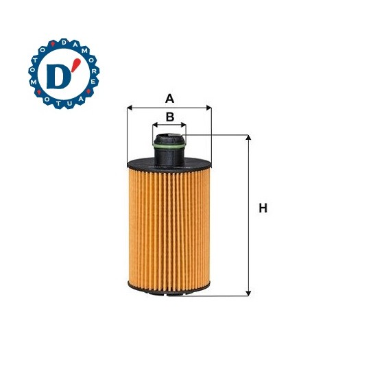 FILTRO OLIO MOTORE E66 I25 H124 JEEP GRAND CHEROKEE IV (WK, WK2) 3.0 CRD