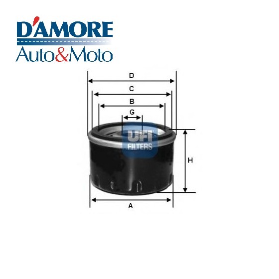 FILTRO OLIO MOTORE M20X1,5 D68 H85 FIAT 500 GRANDE PUNTO IDEA LANCIA MUSA ALFA MITO 1.2 1.4