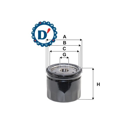 FILTRO OLIO MOTORE M20X1,5 D76 H63 DACIA DUSTER (HS) LOGAN (LS) SANDERO 1.5 DCI HONDA CIVIC IX CR-V IV 1.6 I D-TEC RENAULT CLIO 