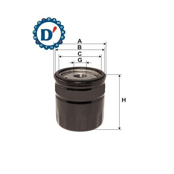 FILTRO OLIO MOTORE M20X1,5 D76 H90 FORD C-MAX (DM2) FOCUS II MONDEO IV S-MAX (WA6) 1.8 TDCI