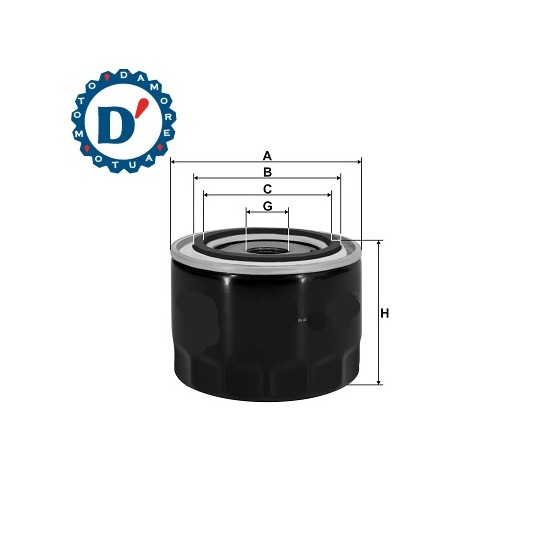 FILTRO OLIO MOTORE M22X1,5 D96 H76 PER FIAT DUCATO (250, 290) 2.3 MJ IVECO DAILY III 35C13 40C11 50C14