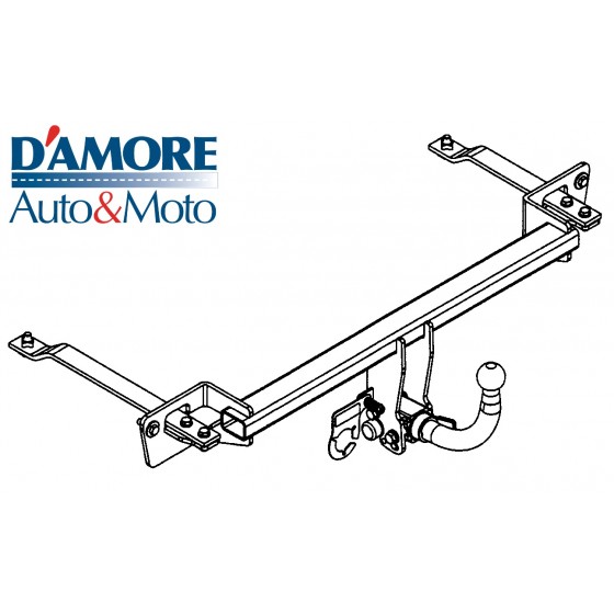 GANCIO TRAINO FIAT GRANDE PUNTO (199) PUNTO EVO SFERA TIPO A ESTRAIBILE CON KIT CENTRALINA 7 POLI