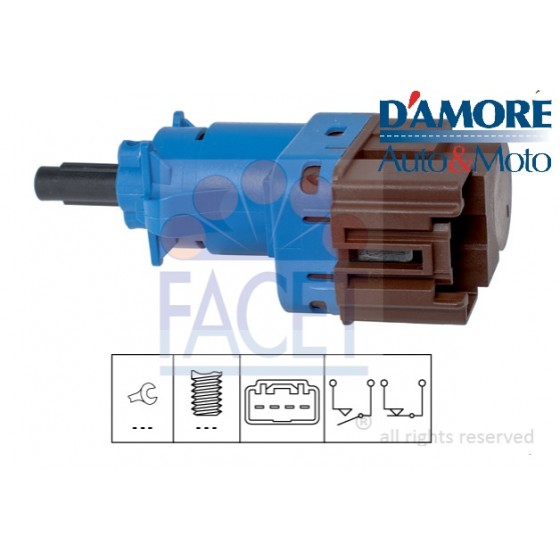 INTERRUTTORE LUCE FRENO ALFA ROMEO GIULIETTA (940) MITO FIAT 500 BRAVO DOBLO (152,263) FIORINO QUBO PUNTO \'12 (199) LANCIA DELT
