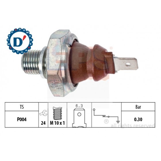 INTERRUTTORE PRESSIONE OLIO AUDI A4 (8D, B5) VOLKSWAGEN CADDY II GOLF IV PASSAT (3B) POLO (6N) M10X1 0,3 BAR n/c