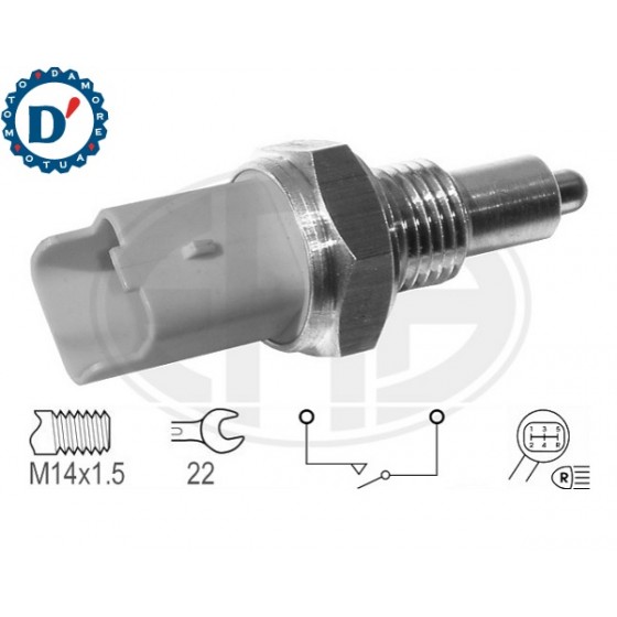 INTERRUTTORE RETROMARCIA CITROEN C2 C3 C4 DS3 DS4 FIAT DUCATO SCUDO ULYSSE PEUGEOT 206 207 307 5008 M14X1,5 2 PIN