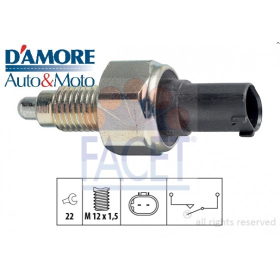 INTERRUTTORE RETROMARCIA MERCEDES CLASSE A (W168, W169) CLASSE B (W245) 2 PIN