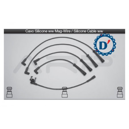 KIT CAVI CANDELE RENAULT CLIO 1.2-1.4 91-> (E5F) MEGANE 1.4IE 95-> (E7J/764)
