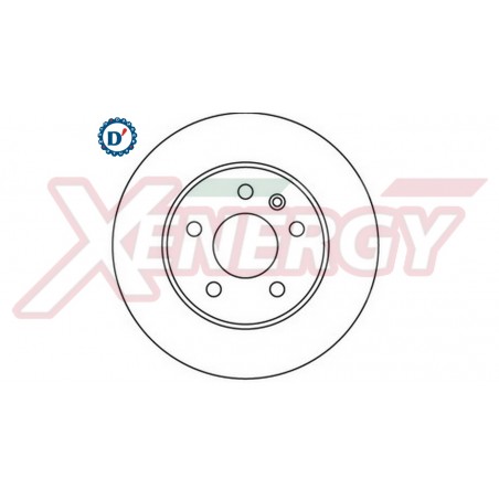 KIT DISCHI FRENO D276 S22 MERCEDES VITO (638) ANTERIORI VENTILATI 5 FORI