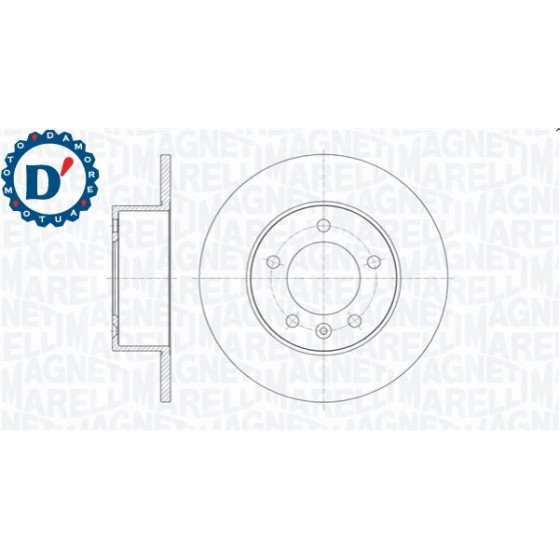 KIT DISCHI FRENO D305 S12 NISSAN NV400 (X62) MOVANO B RENAULT MASTER III POSTERIORI 5 FORI PIENI