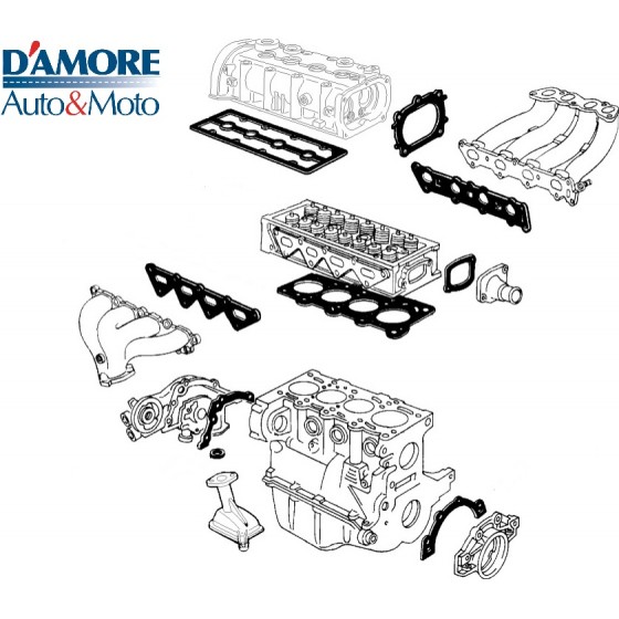 KIT GUARNIZIONI MOTORE FIAT PUNTO (176) 1.2 63KW COMPLETO ( SENZA GUARNIZIONE POMPA OLIO)