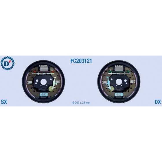 KIT MASSA FRENANTE FIAT PANDA (312) LANCIA YPSILON (312) POSTERIORE DX SX PIATTO GANASCE CILINDRETTO