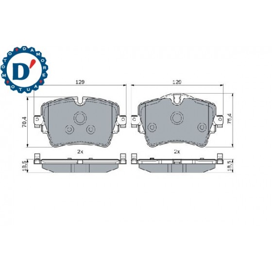 KIT PASTIGLIE FRENO BMW 2 (F45) X1 (F48) X2 (F39) MINI CLUBMAN (F54) COUNTRYMAN (F60) ANTERIORI