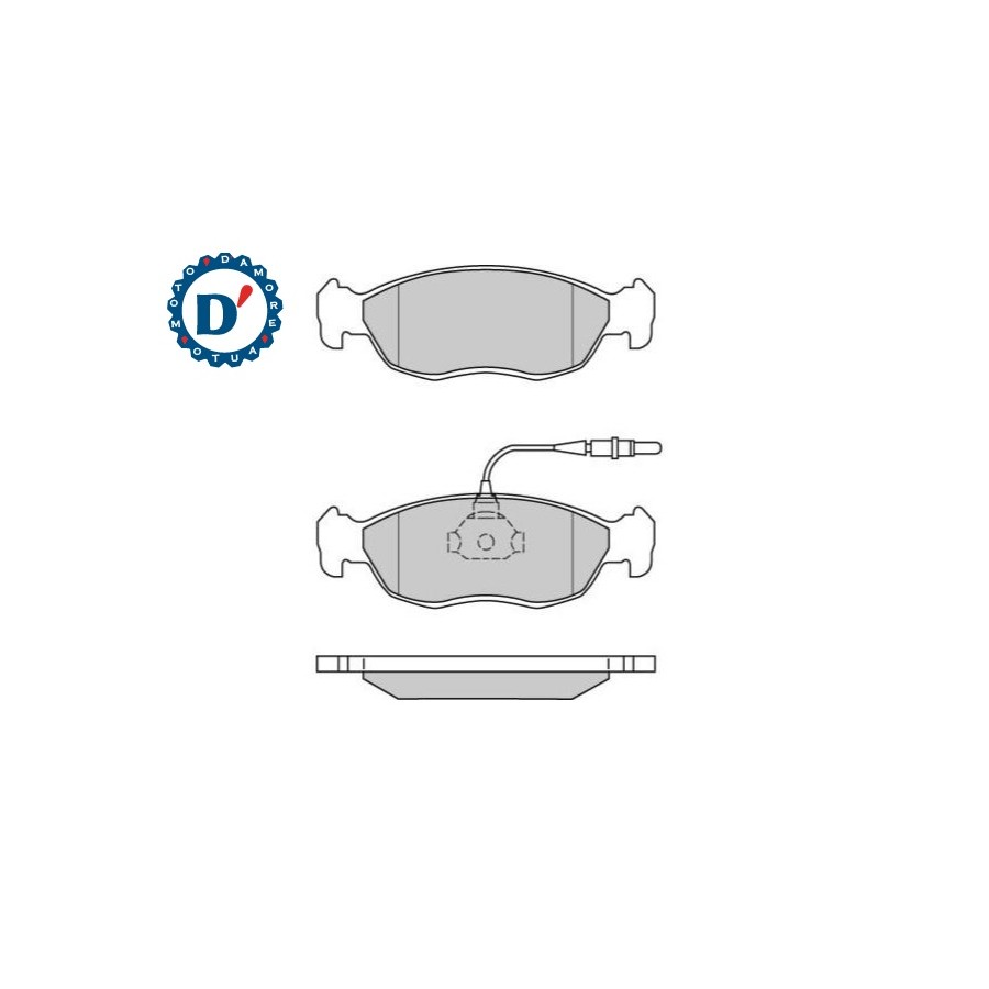 KIT PASTIGLIE FRENO CITROEN SAXO (S0, S1) XSARA (N1) PEUGEOT 106 II 306 ANTERIORI con sensore usura 1 pin
