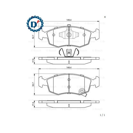 KIT PASTIGLIE FRENO FIAT PANDA (312, 323) LANCIA YPSILON (846) 0.9 1.2 2012-> ANTERIORI