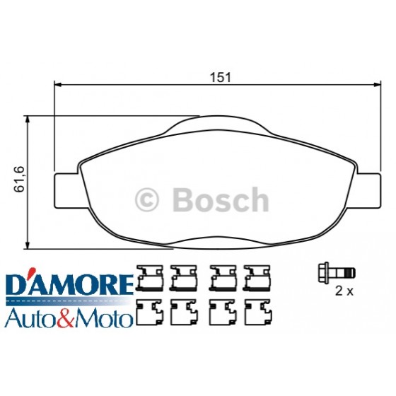 KIT PASTIGLIE FRENO PEUGEOT 308 3008 1.4 16V 1.6 HDI ANTERIORI