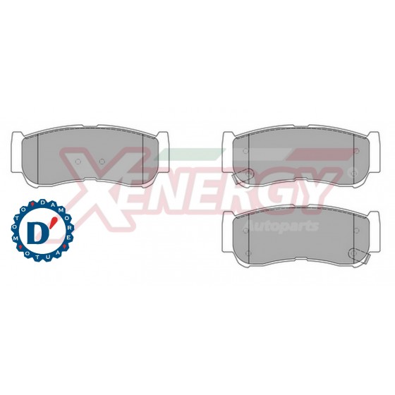 KIT PASTIGLIE FRENO POSTERIORI HYUNDAI SANTA FE II 2.2 CRDI 2.7
