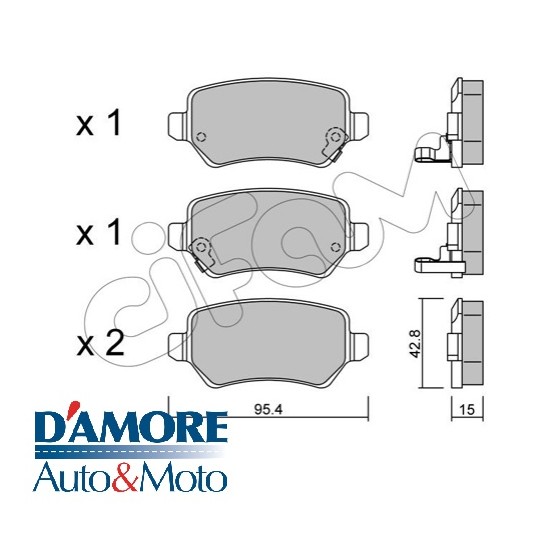 KIT PASTIGLIE FRENO POSTERIORI KIA VENGA (YN) OPEL ASTRA G H MERIVA A B ZAFIRA B