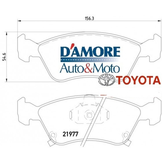 KIT PASTIGLIE FRENO TOYOTA AVENSIS T22 97-03 ANTERIORI