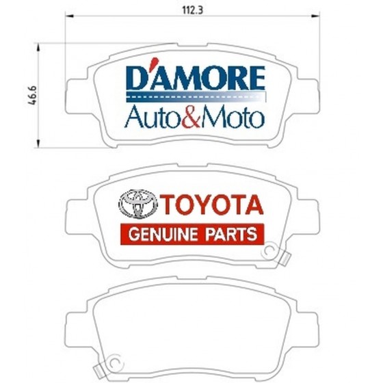 KIT PASTIGLIE FRENO TOYOTA YARIS (CP10) 99-05 ANTERIORI imp. AKEBONO vin JT_