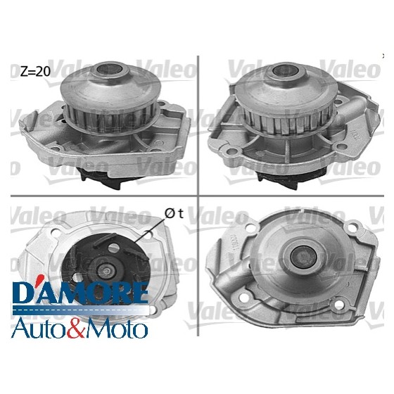 POMPA ACQUA FIAT PANDA (141) 1.0 PUNTO (176) 1.1 1.2 LANCIA Y 1.1 1.2 Y10 1.0 20 DENTI
