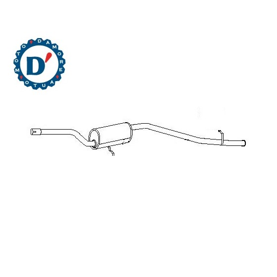 SILENZIATORE AUTO FIAT UNO 0.9 1.0 1.0 i.e. KAT POSTERIORE UNIFICATO