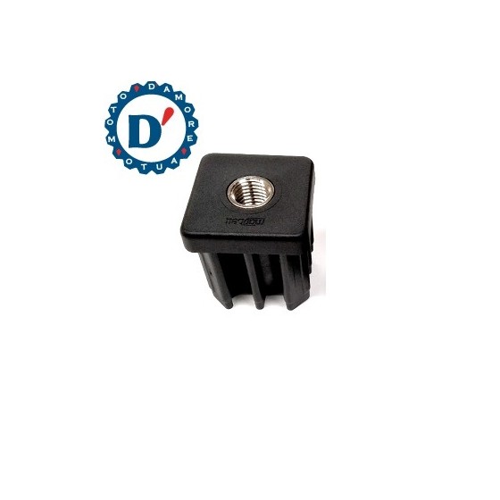 TAPPO CON INSERTO FILETTATO PER TUBO QUADRATO 50X50X2 M16