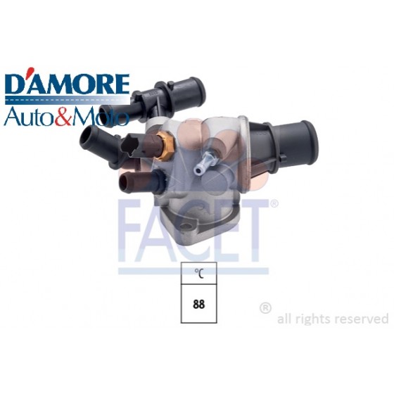 TERMOSTATO MOTORE ALFA ROMEO 147 156 FIAT BRAVO (182) DOBLO\' (119,223) STILO LANCIA LYBRA 1.9 JTD 88°