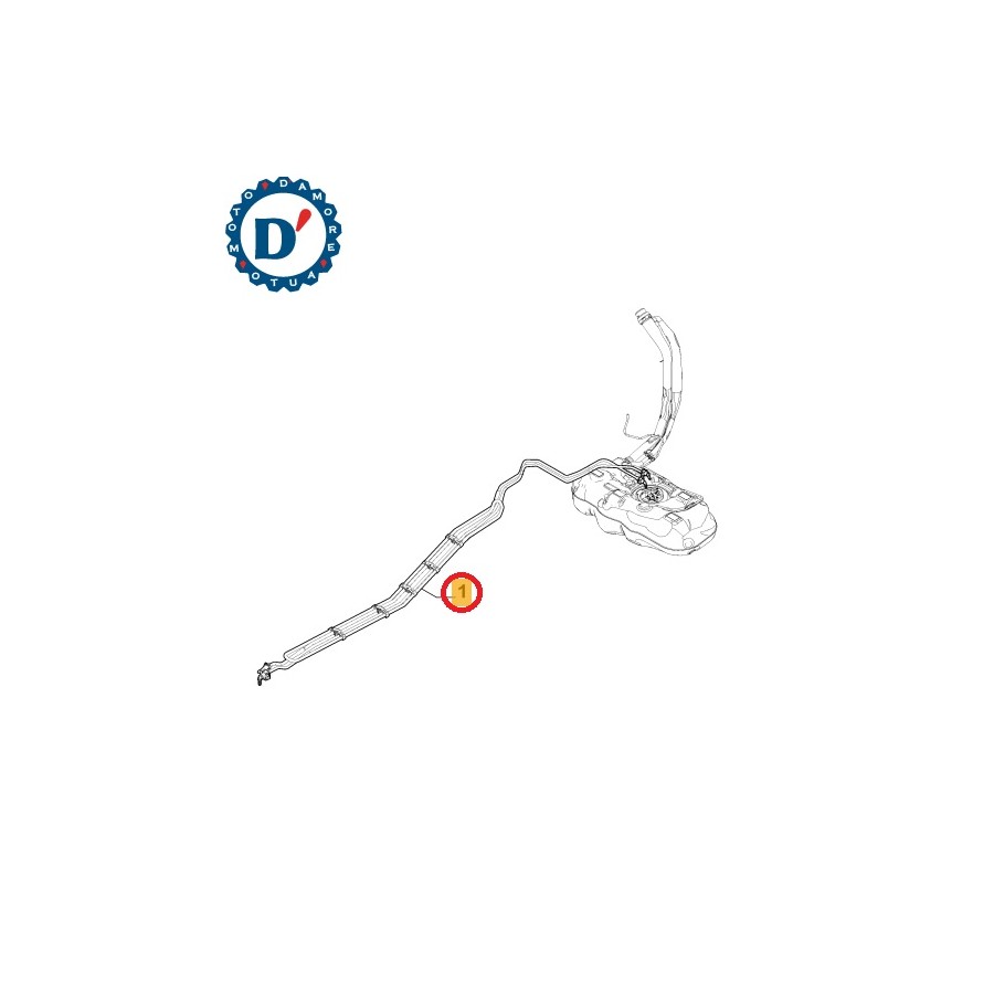 TUBO PLASTICA CARBURANTE FIAT 500L (351, 352) 1.3 MJ RACCORDO SERBATOIO-TUBAZIONE ANTERIORE